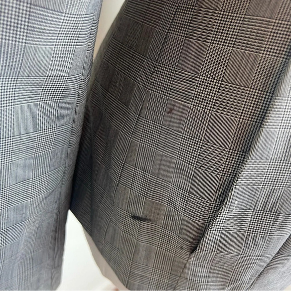Reiss Plaid Blazer Jacket Gray Size 2 - Picture 2 of 6